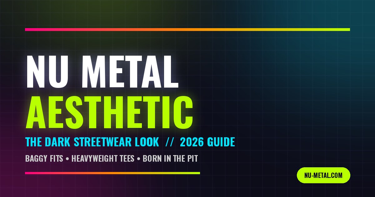 Nu metal aesthetic dark streetwear style guide 2026