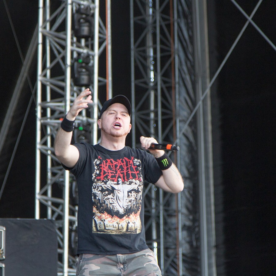 Jamey Jasta of Hatebreed performing live at Nova Rock 2014