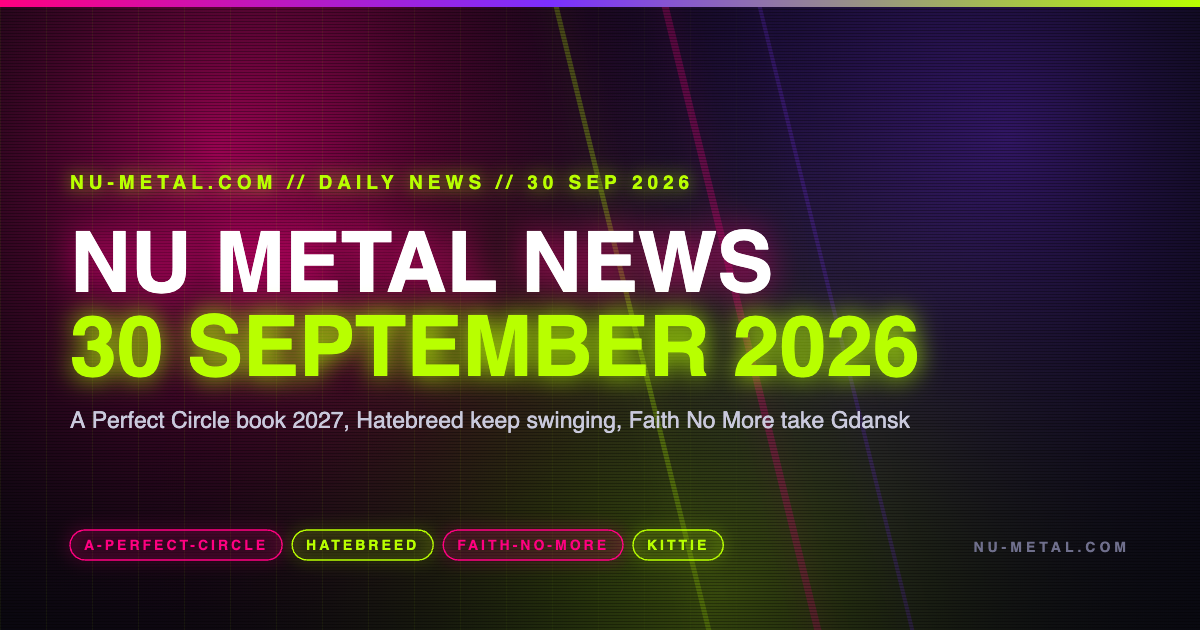 Nu Metal News 30 September 2026 daily column header artwork