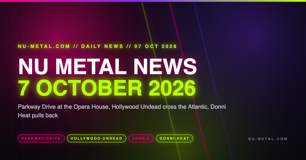 Nu Metal News 7 October 2026 cover card for the daily nu metal news column