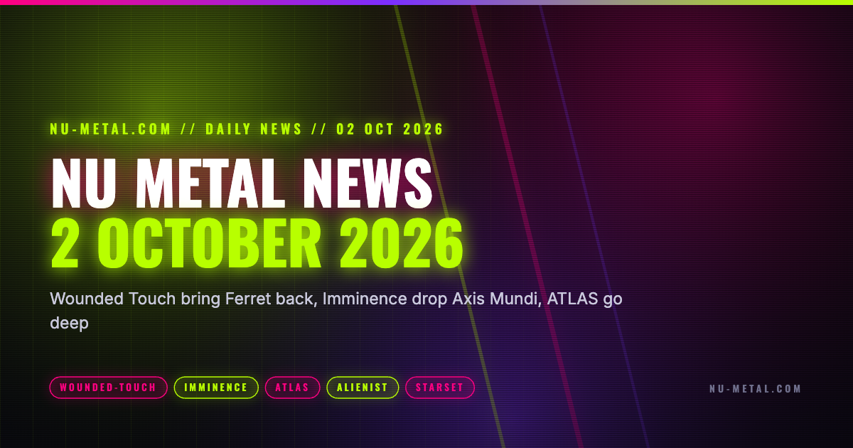 Nu Metal News 2 October 2026 daily column header artwork