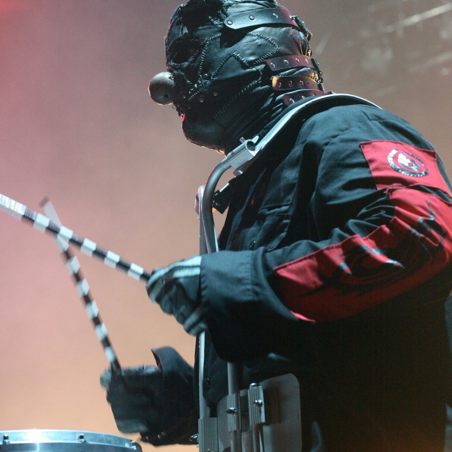 Shawn Crahan of Slipknot performing live